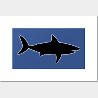 Shark Silhouette Posters and Art